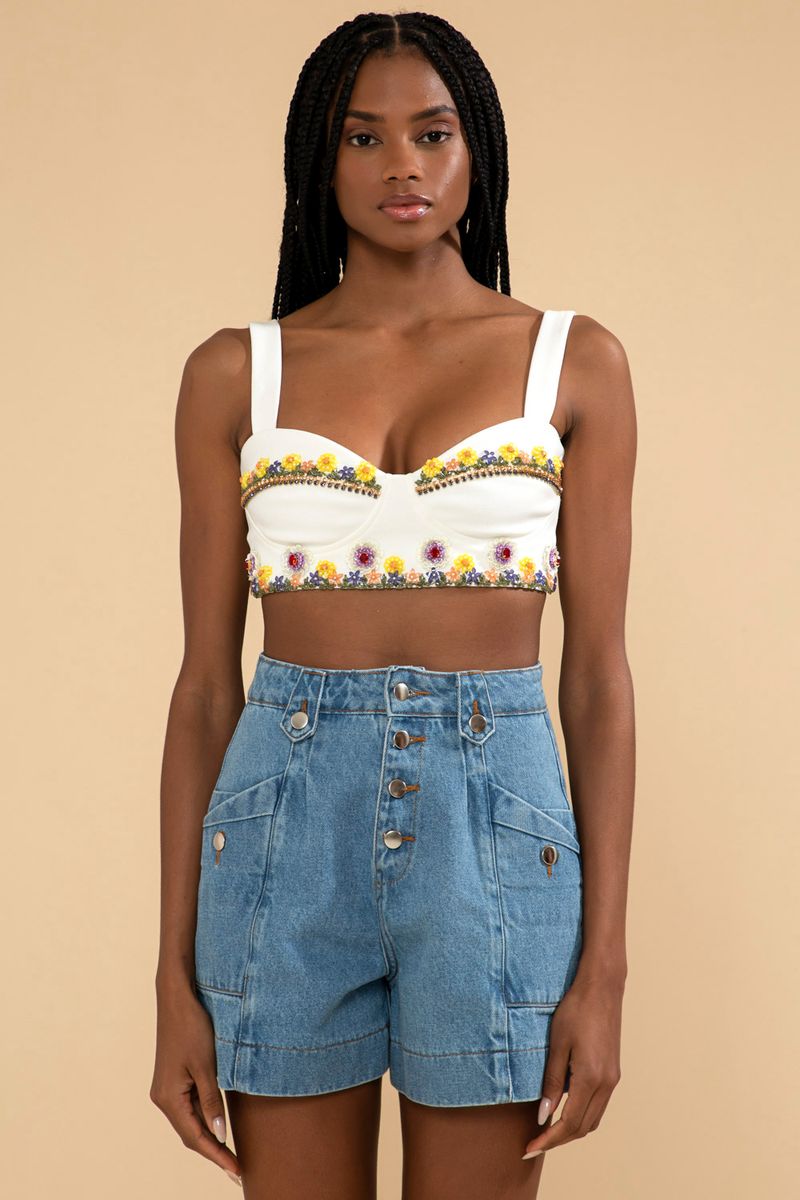 Dolce & Gabbana Majolica print crop top