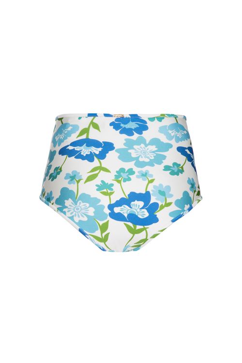 Hot pants recortes retrô flower off white