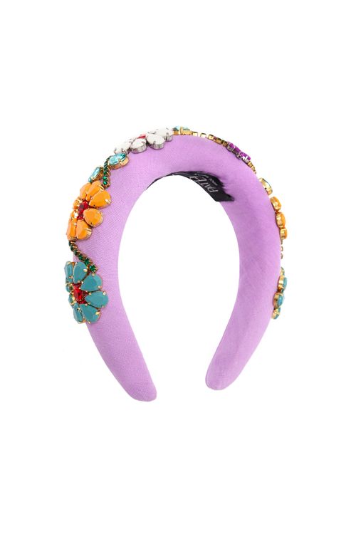 Tiara bordada spring lilas