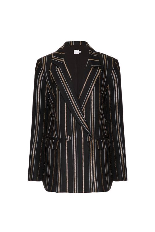 Blazer listras jacquard preto