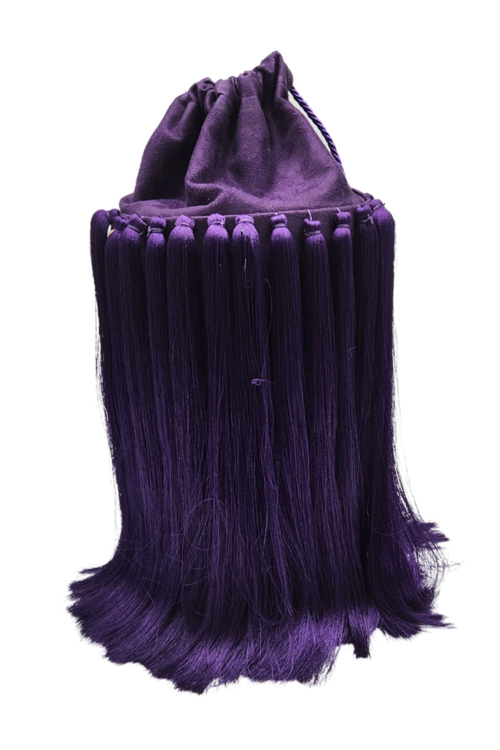 Bolsa bucket franjas roxo