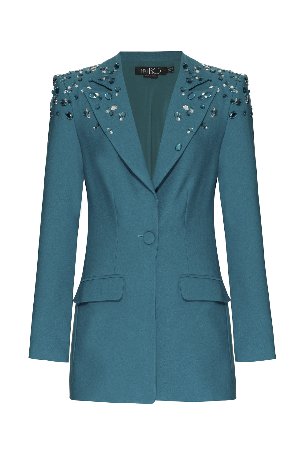 Blazer bordado crepe desire verde