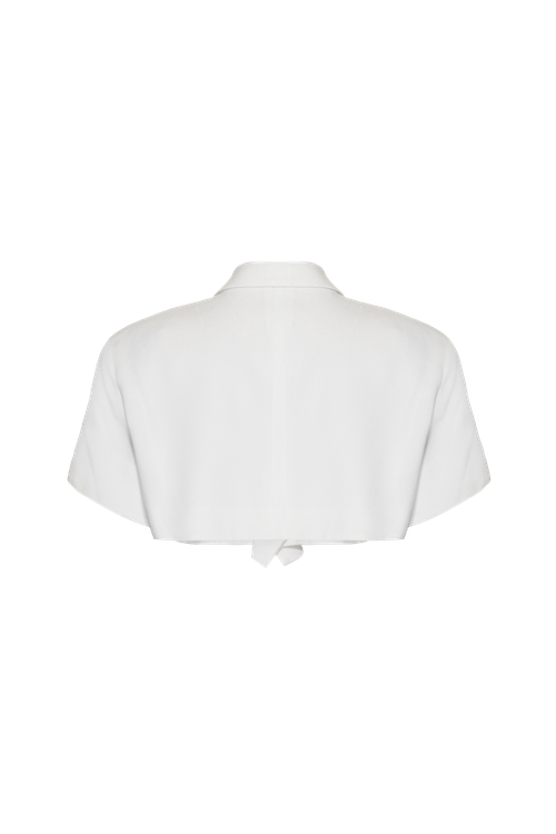 Top blazer transpassado loyal crepe off white