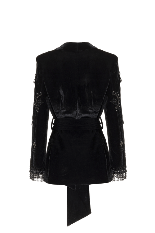 Casaco bordado new radiant velvet preto