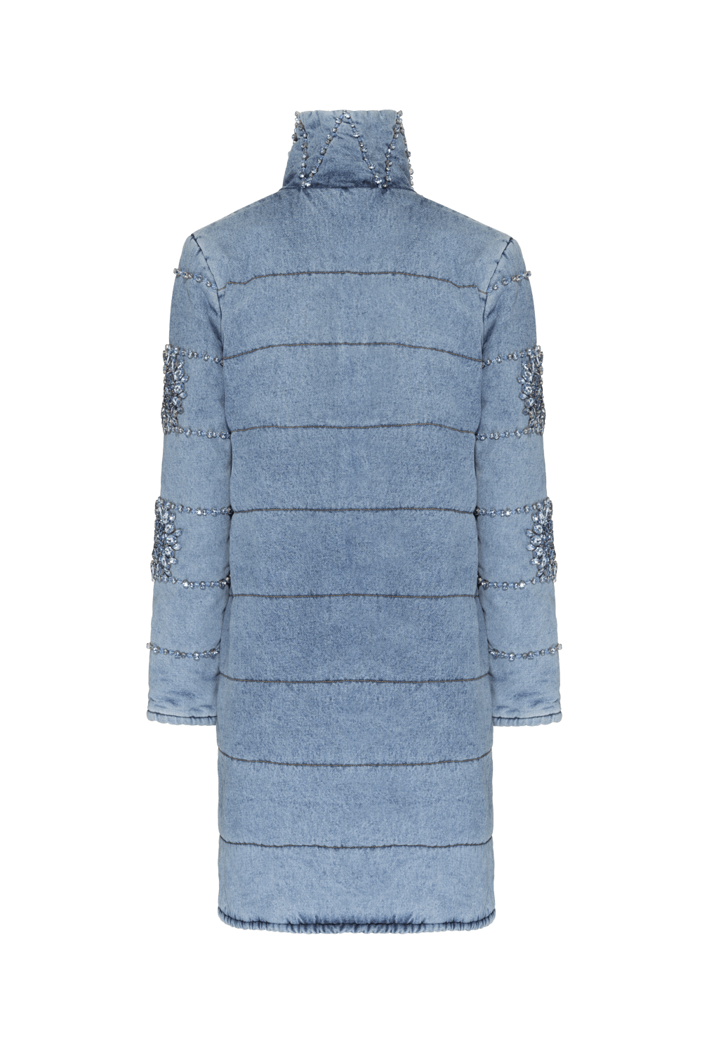 Casaco bordado essential denim azul