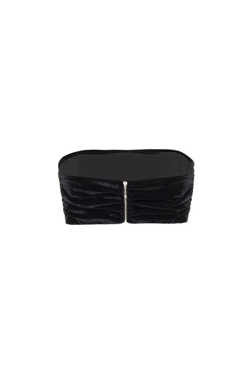 Top franzido new radiant velvet preto