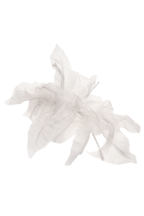 Broche flor origami organza off white