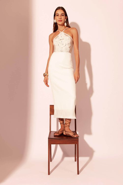 Body bordado tela gemini shell off white