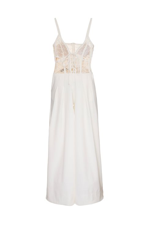 Macacão crepe posh off white