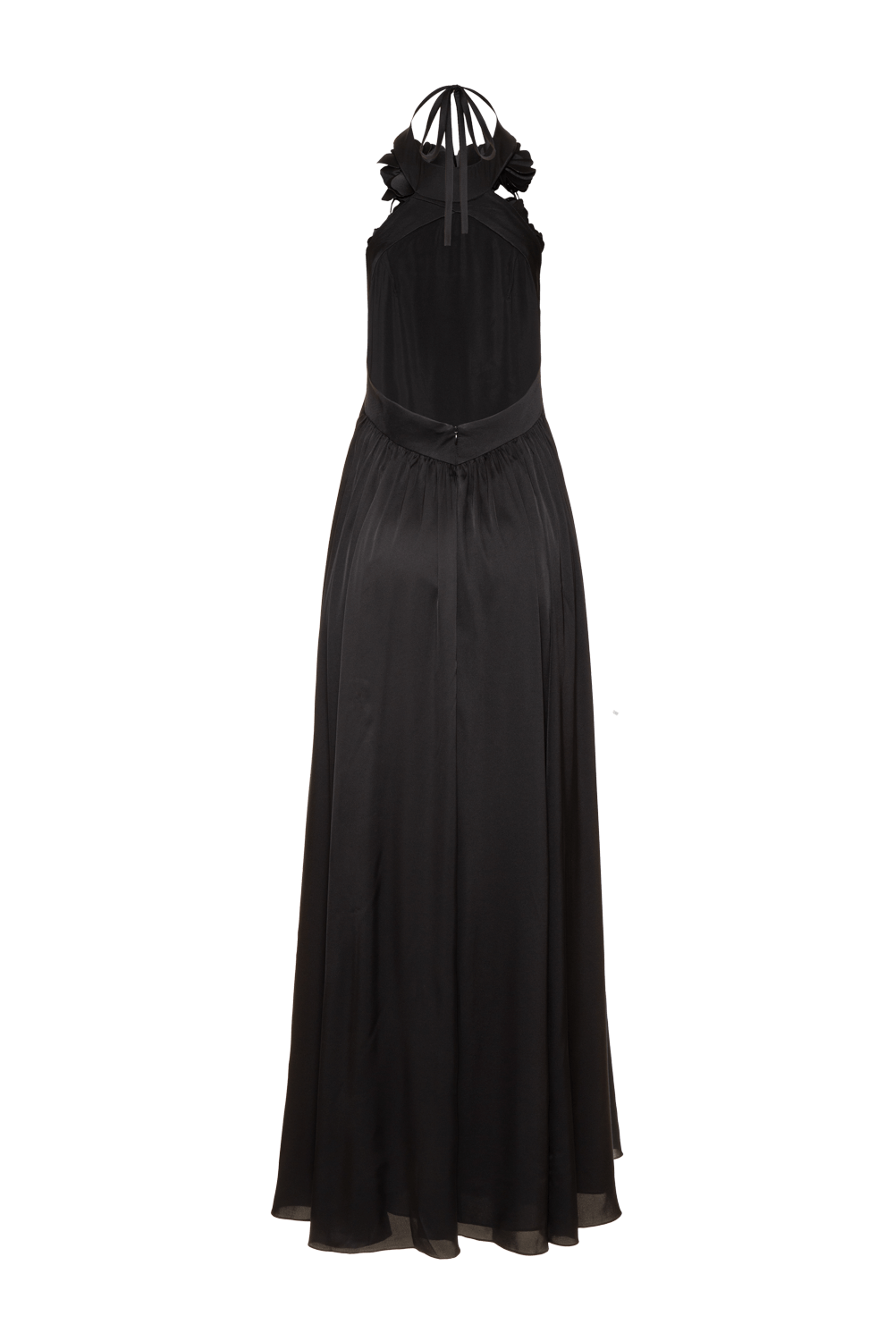 Vestido longo cetim rafine preto