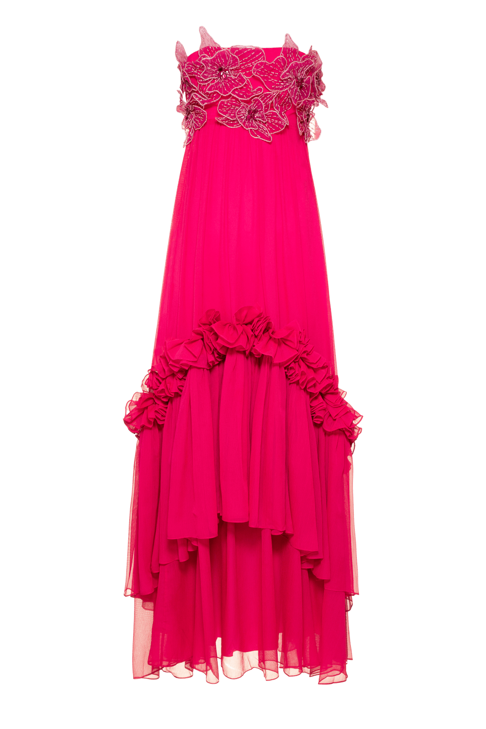 Vestido longo silky grace aura pink