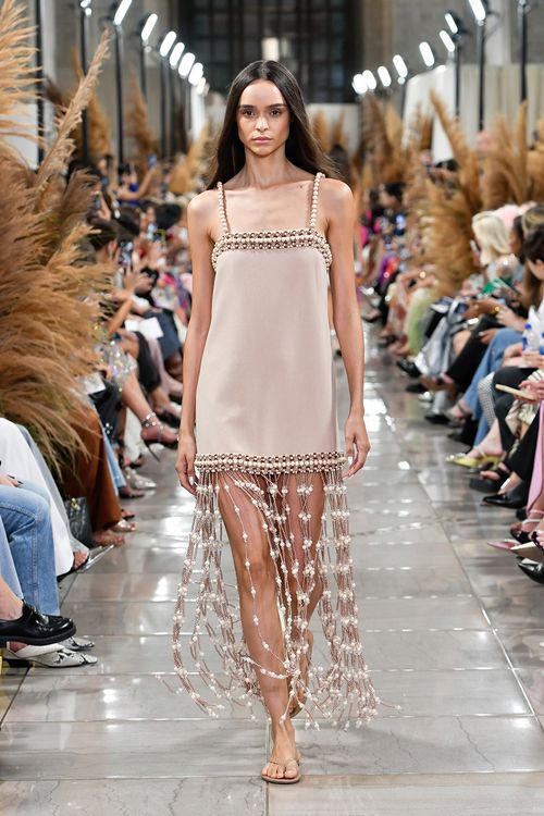 Vestido longo bordado linho tropical pearl cru