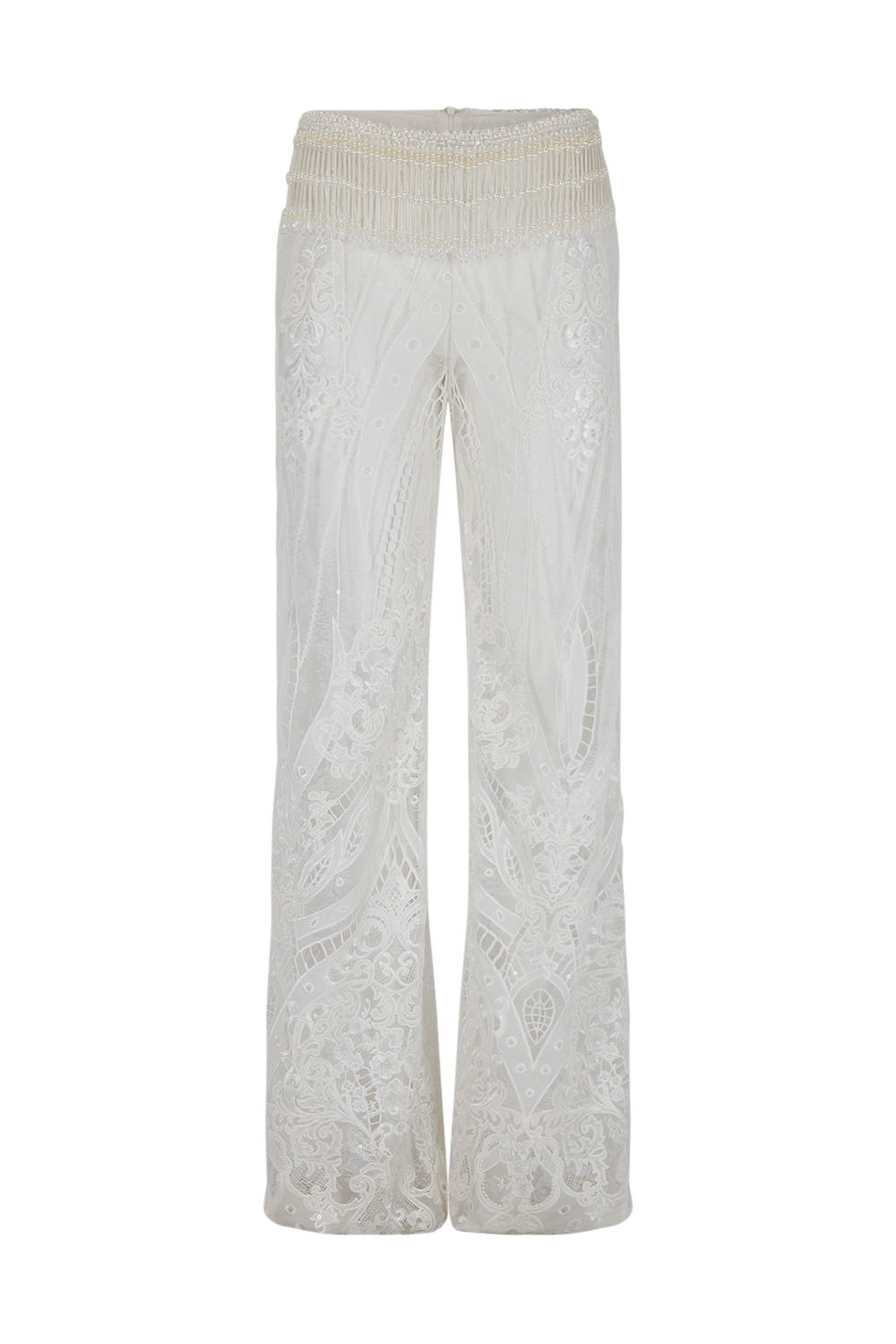 Calça renda crystal off white