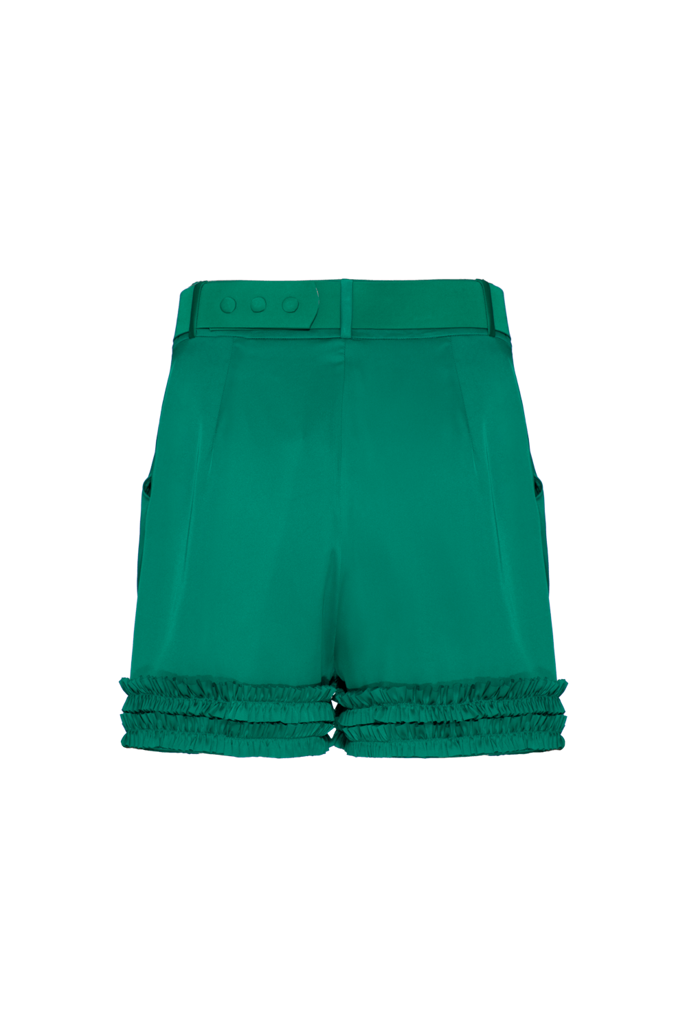 Short cetim rafine verde