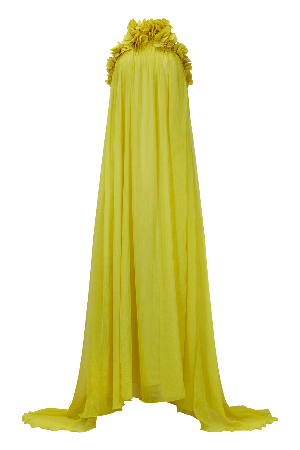 Vestido longo silky grace amarelo