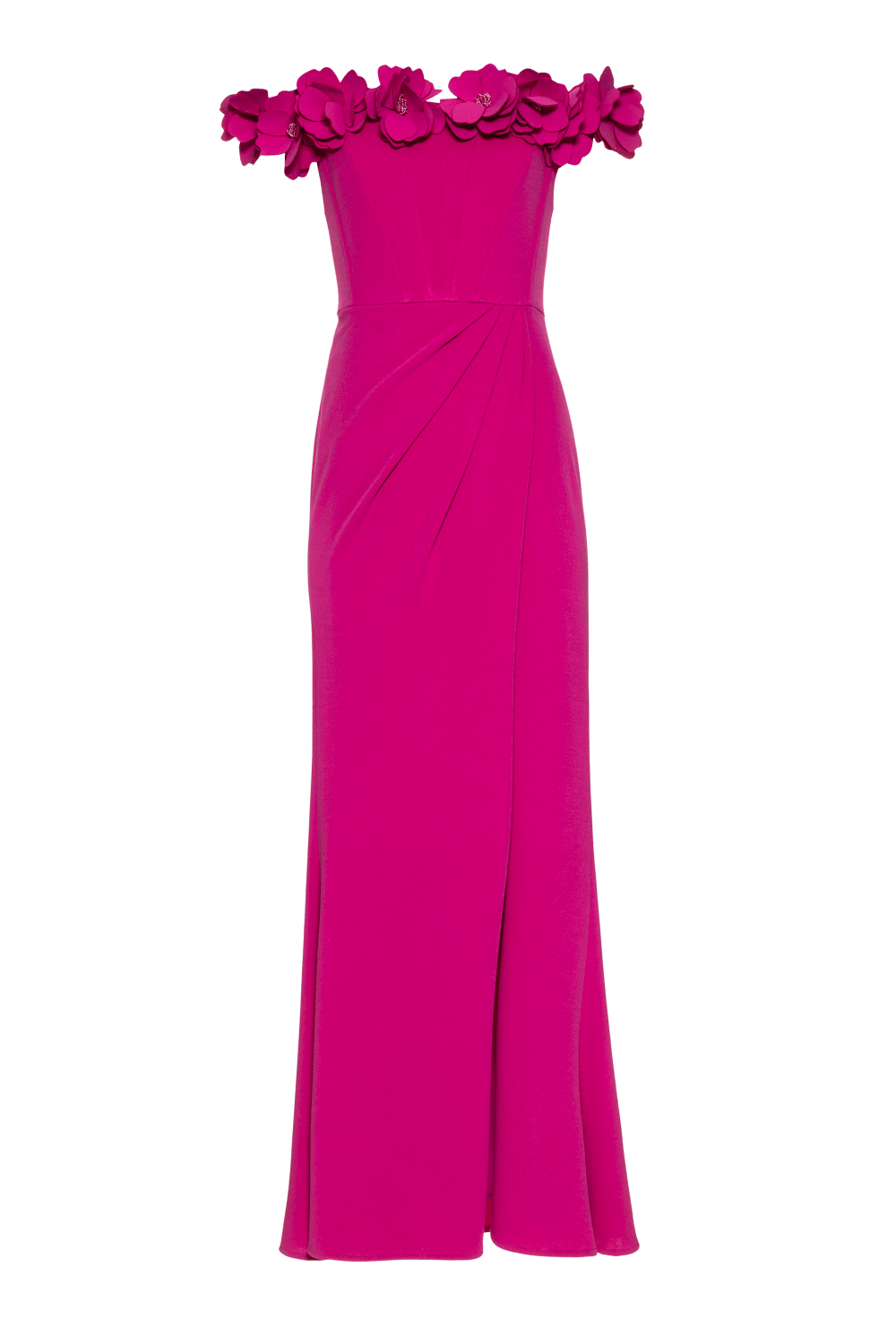 Vestido longo crepe light spot pink