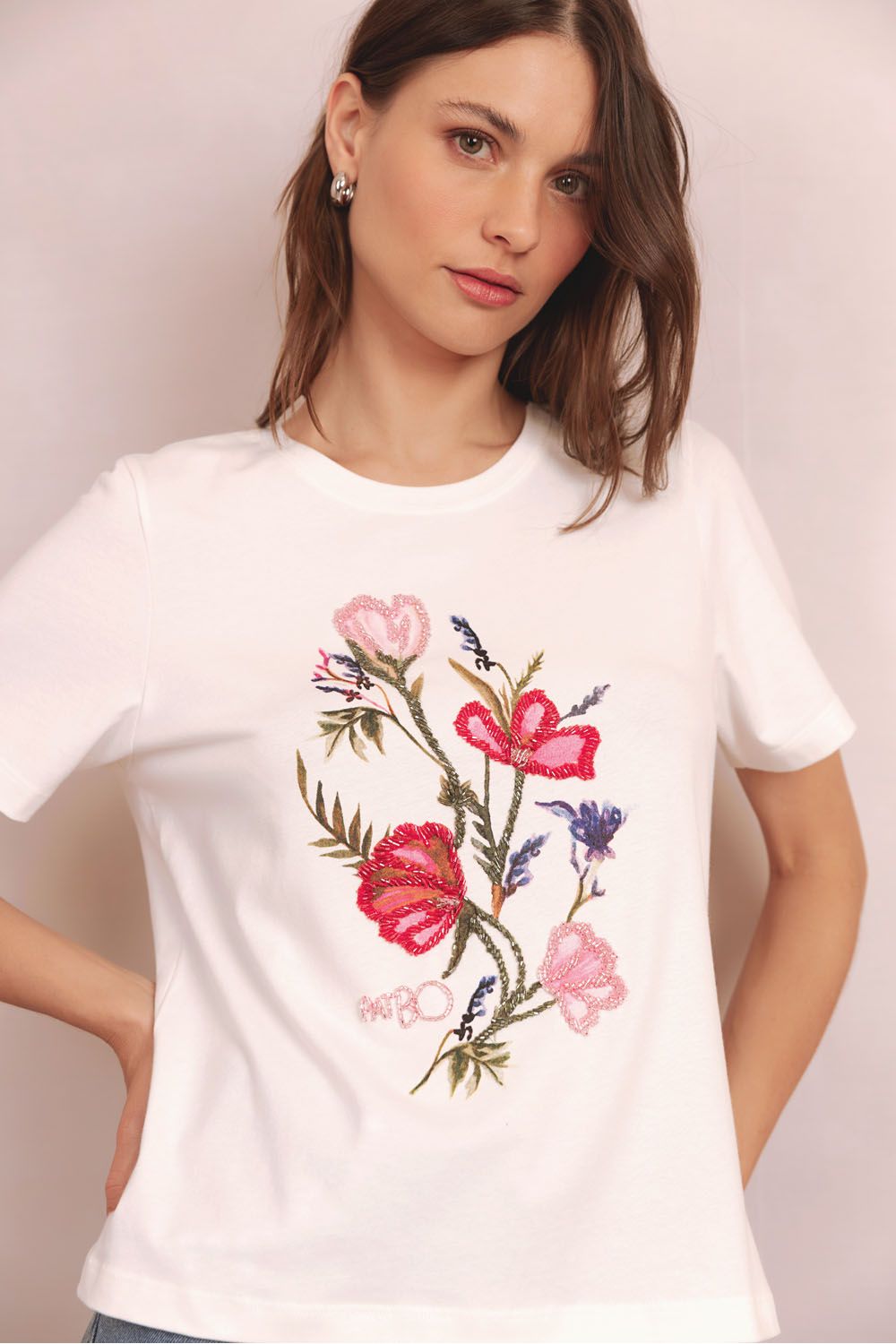 T-shirt vieira flower off white