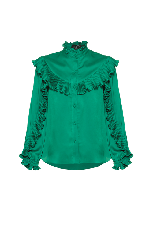 Camisa cetim rafine verde