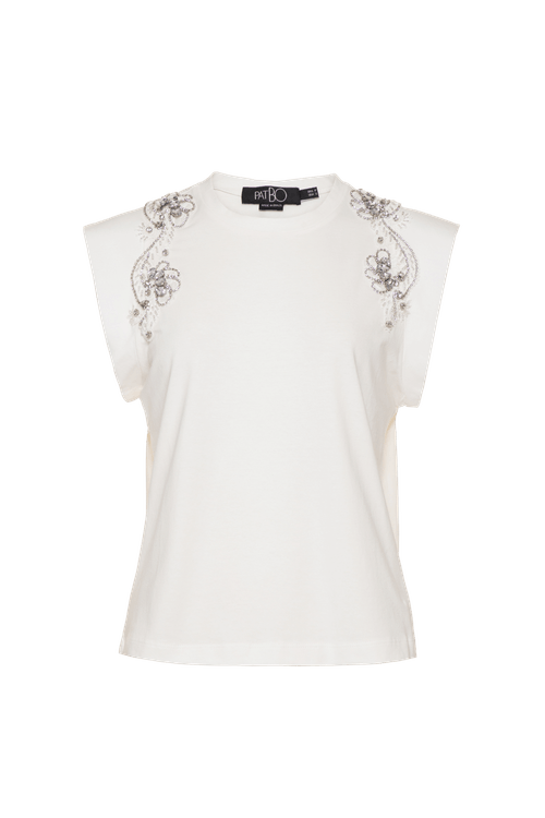 T-shirt bordada treasure off white