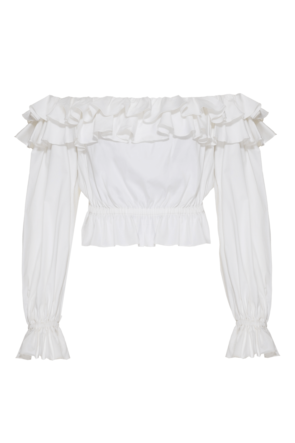 Top cropped tricoline amity off white