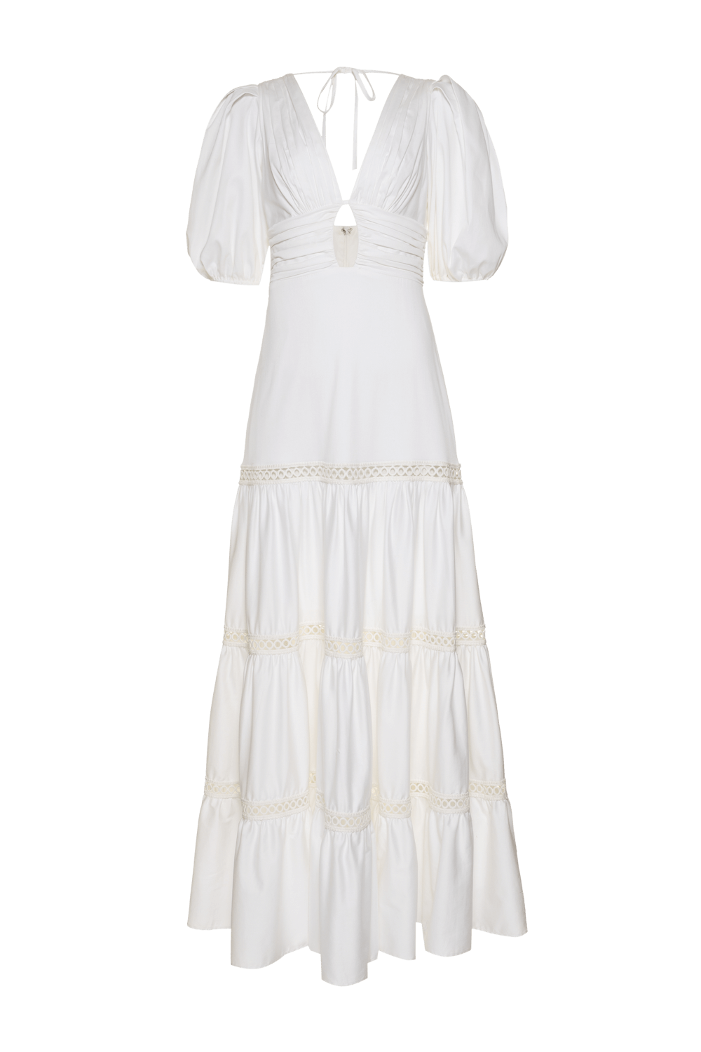 Vestido longo tricoline amity off white