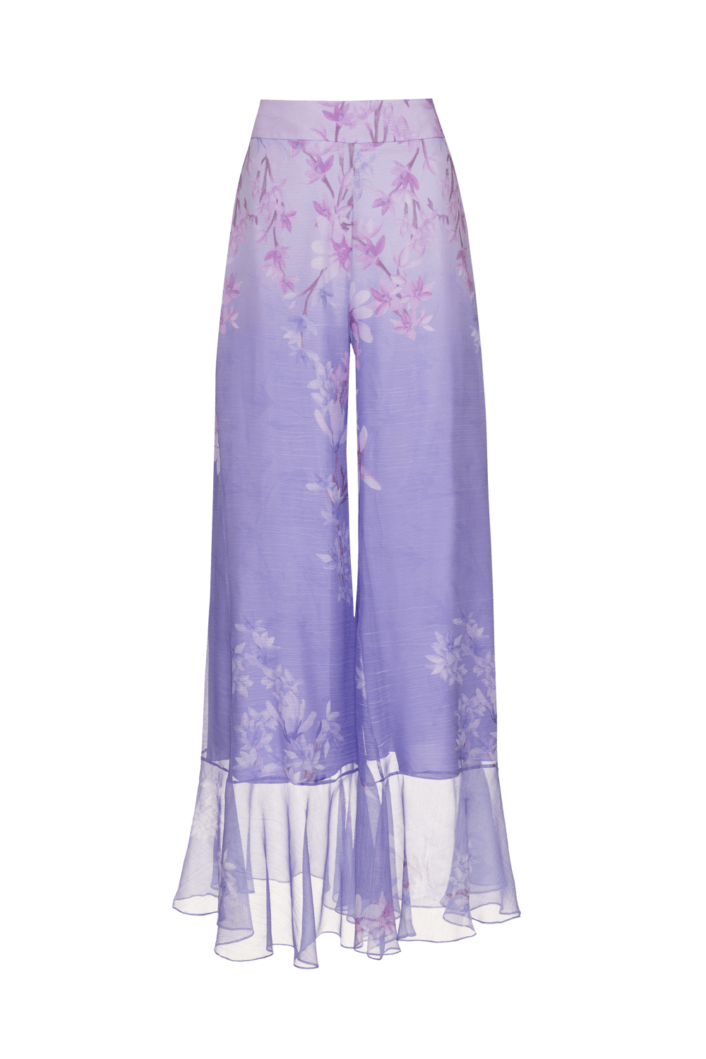 Calça ampla frésias lilas