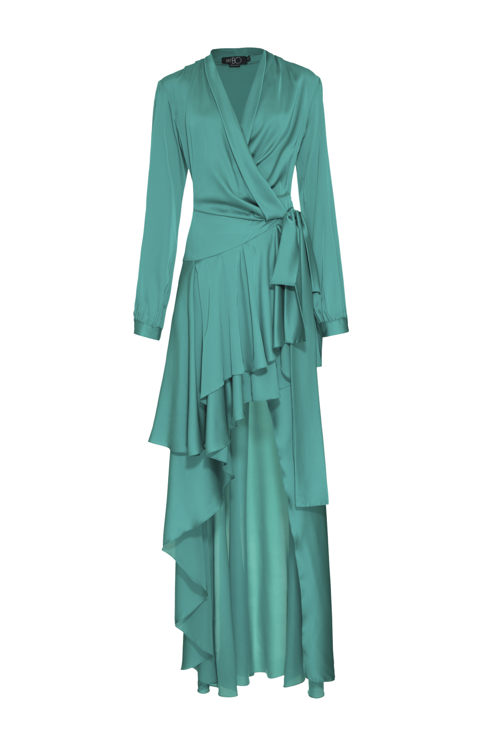 Vestido longo cetim emerald verde