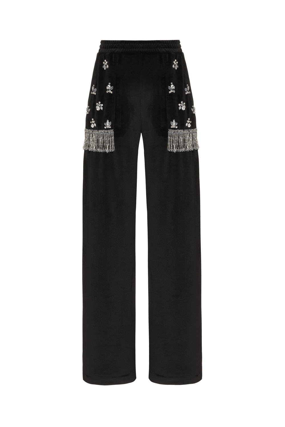 Calça velvet max glam preto