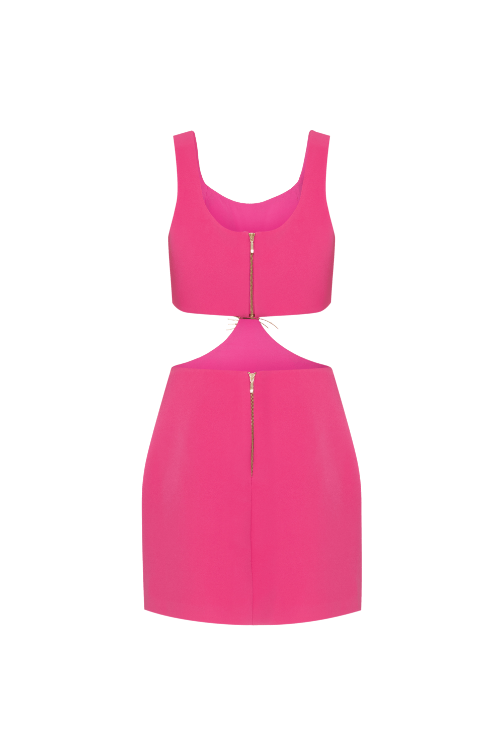 Vestido curto crepe luxe pink