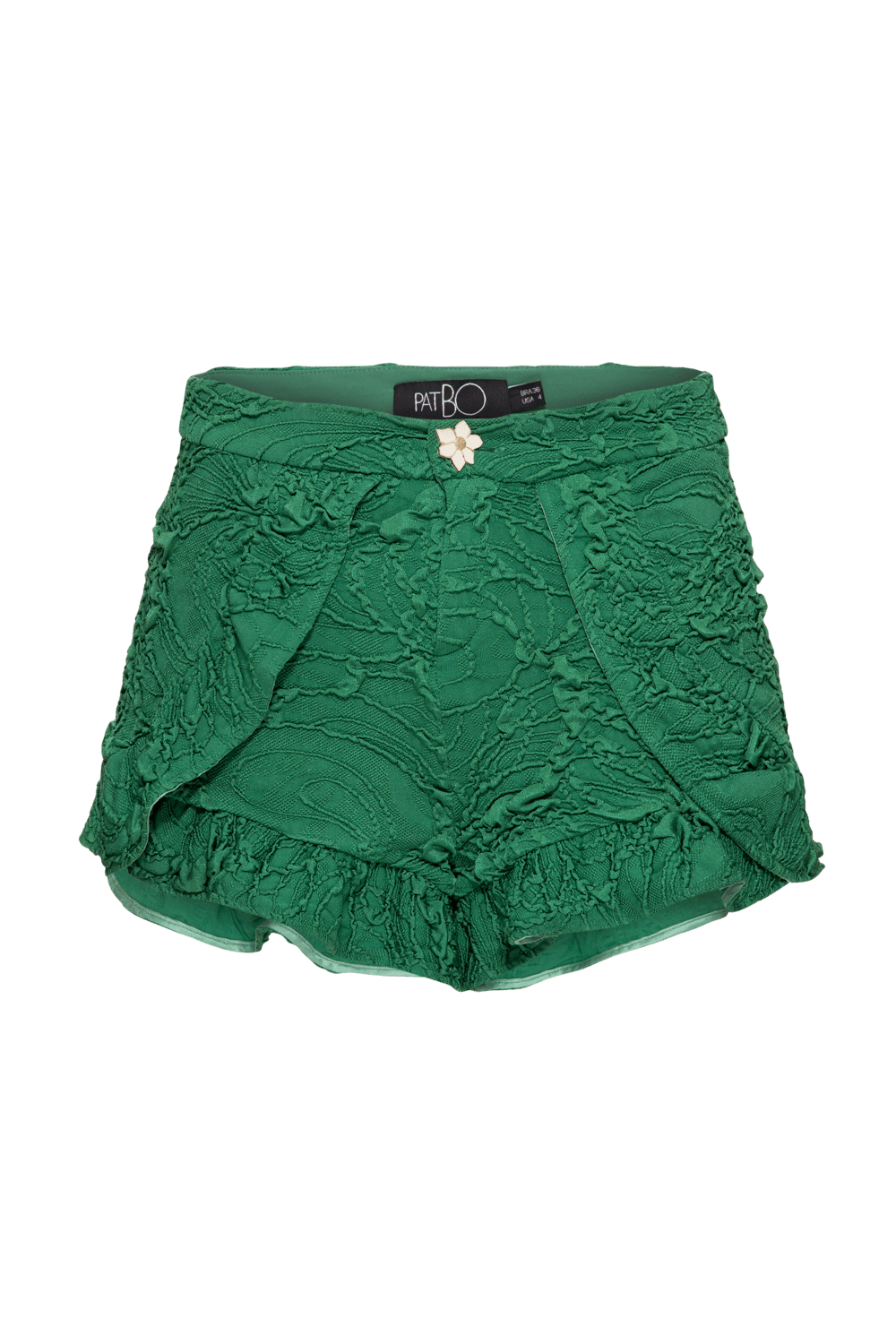 Short bordado lycra petals verde