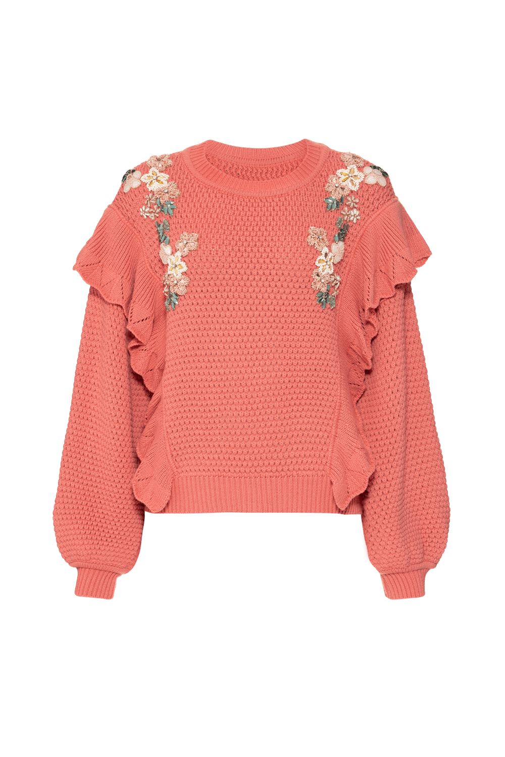 Tricot bordado serene rosa