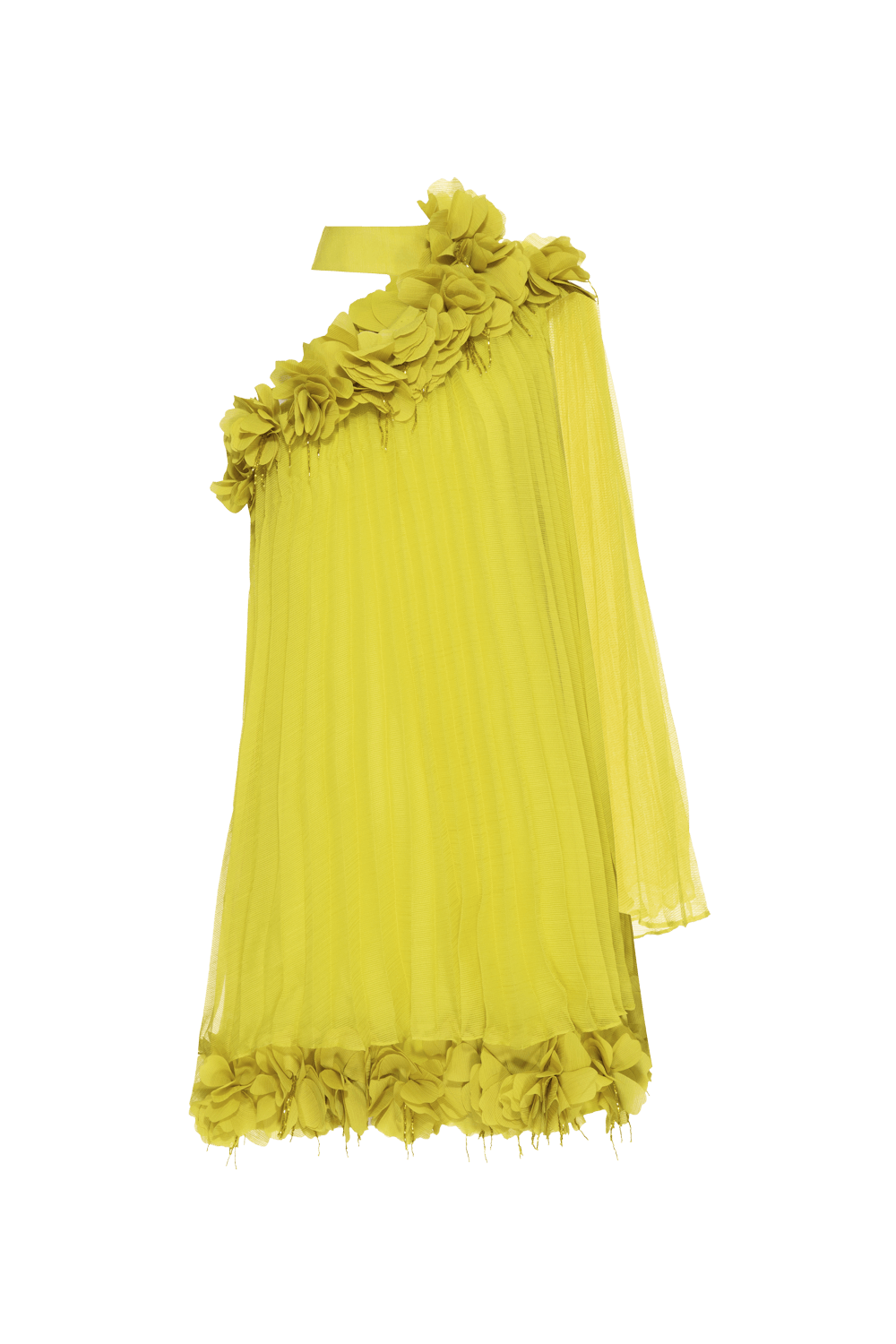 Vestido curto silky grace amarelo