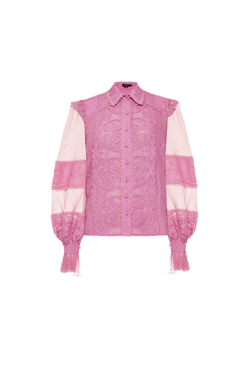 Camisa ladylike laise rosa