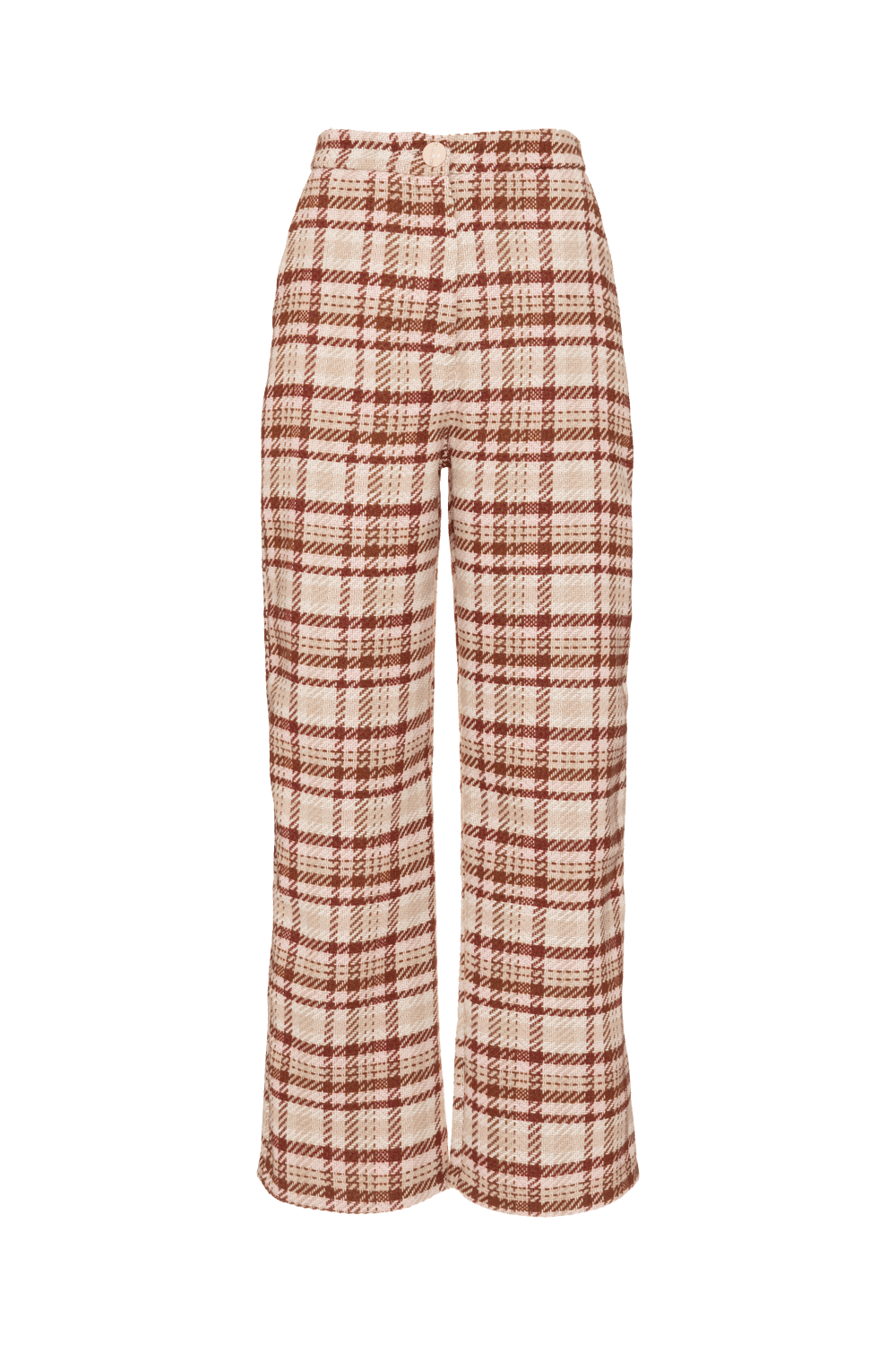 Calça modern tweed marrom