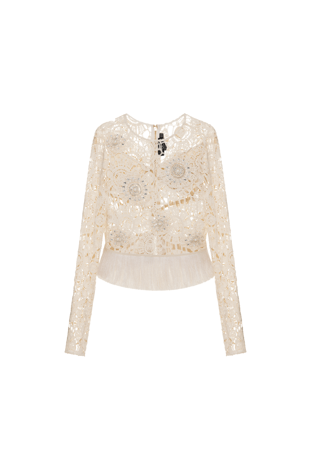 Top cropped natural charm off white