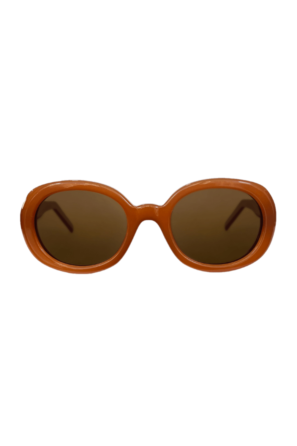 Óculos oval vintage caramelo