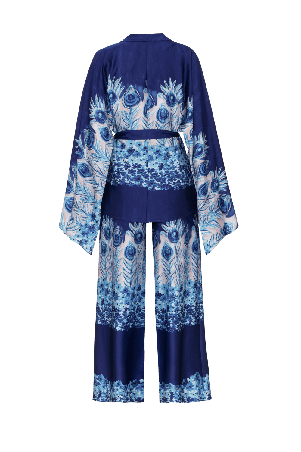 Pijama longo peacock azul