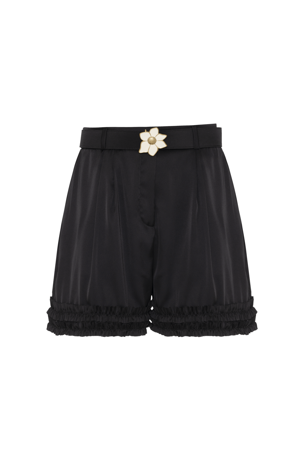 Short cetim rafine preto