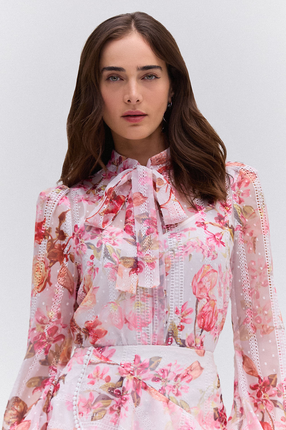 Camisa floral primrose off white