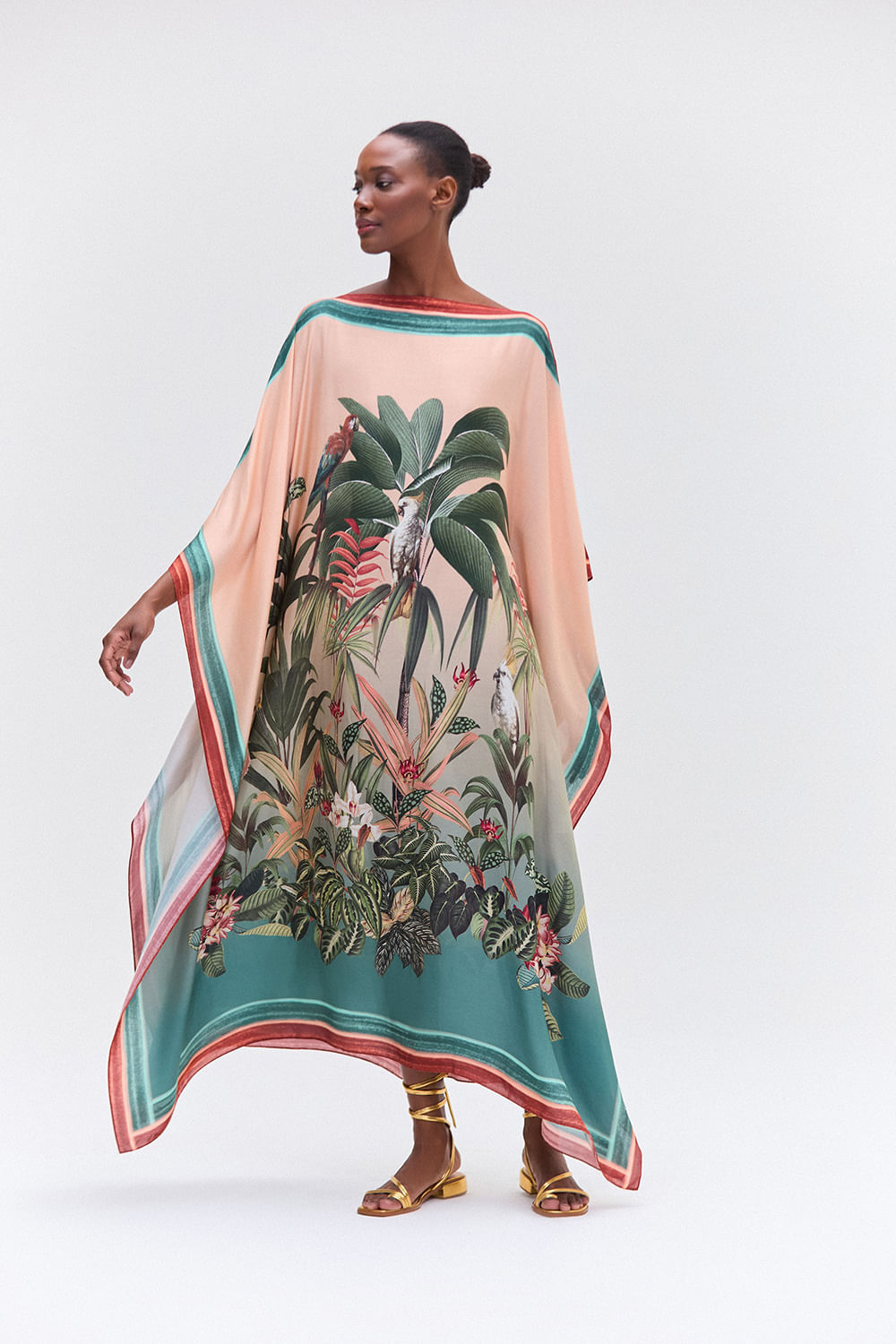 Kimono paradise print verde