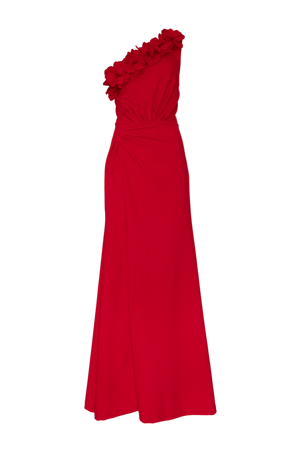 Vestido longo crepe light spot vermelho