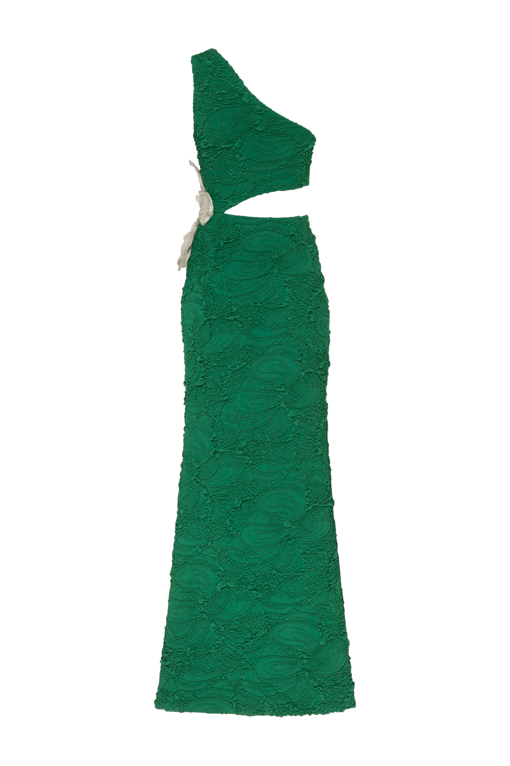 Vestido longo lycra petals verde