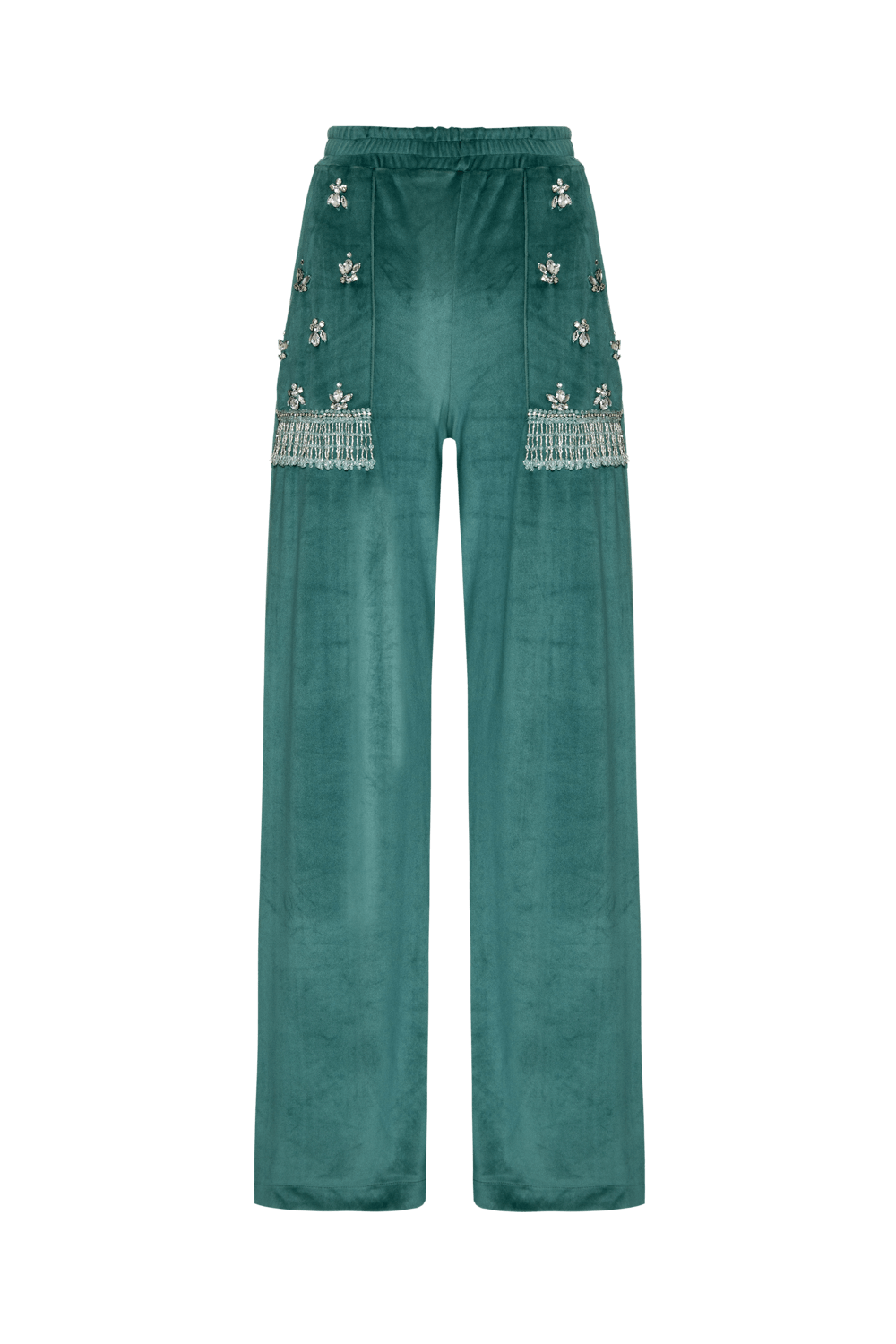 Calça velvet elegance print verde