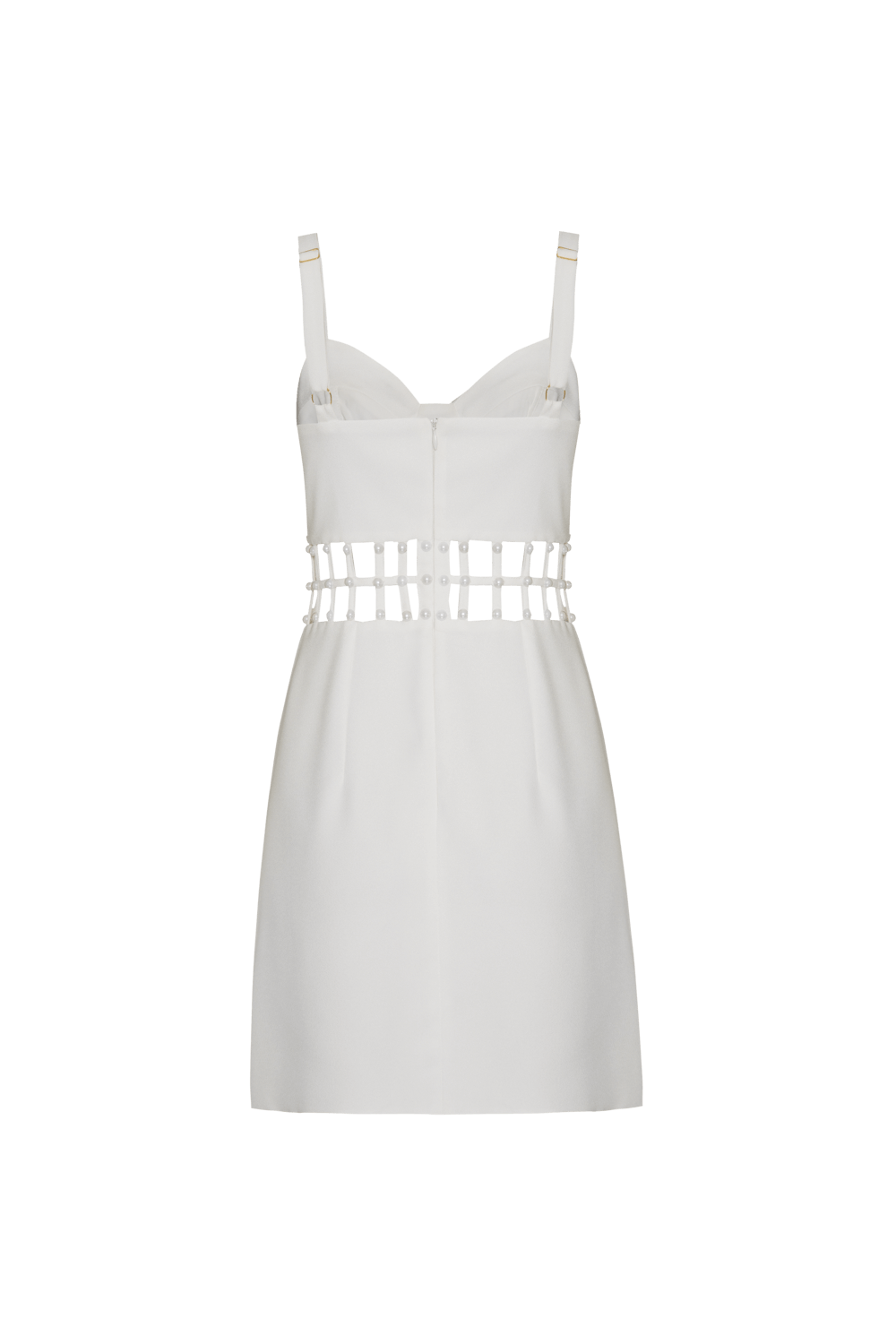 Vestido curto crepe frames off white