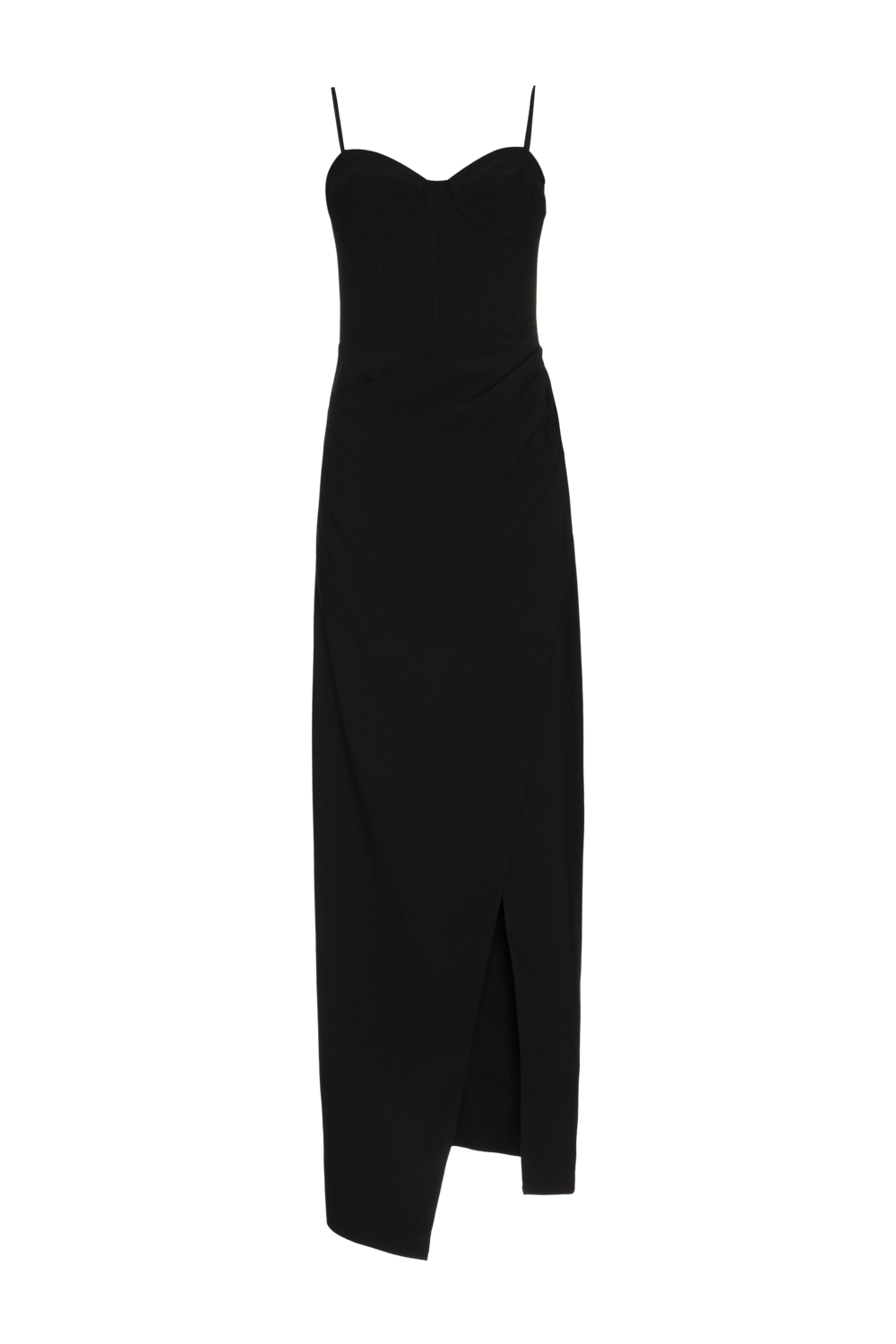 Vestido longo crepe frames preto