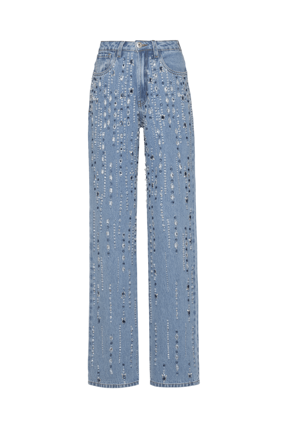 Calça crystal denim azul