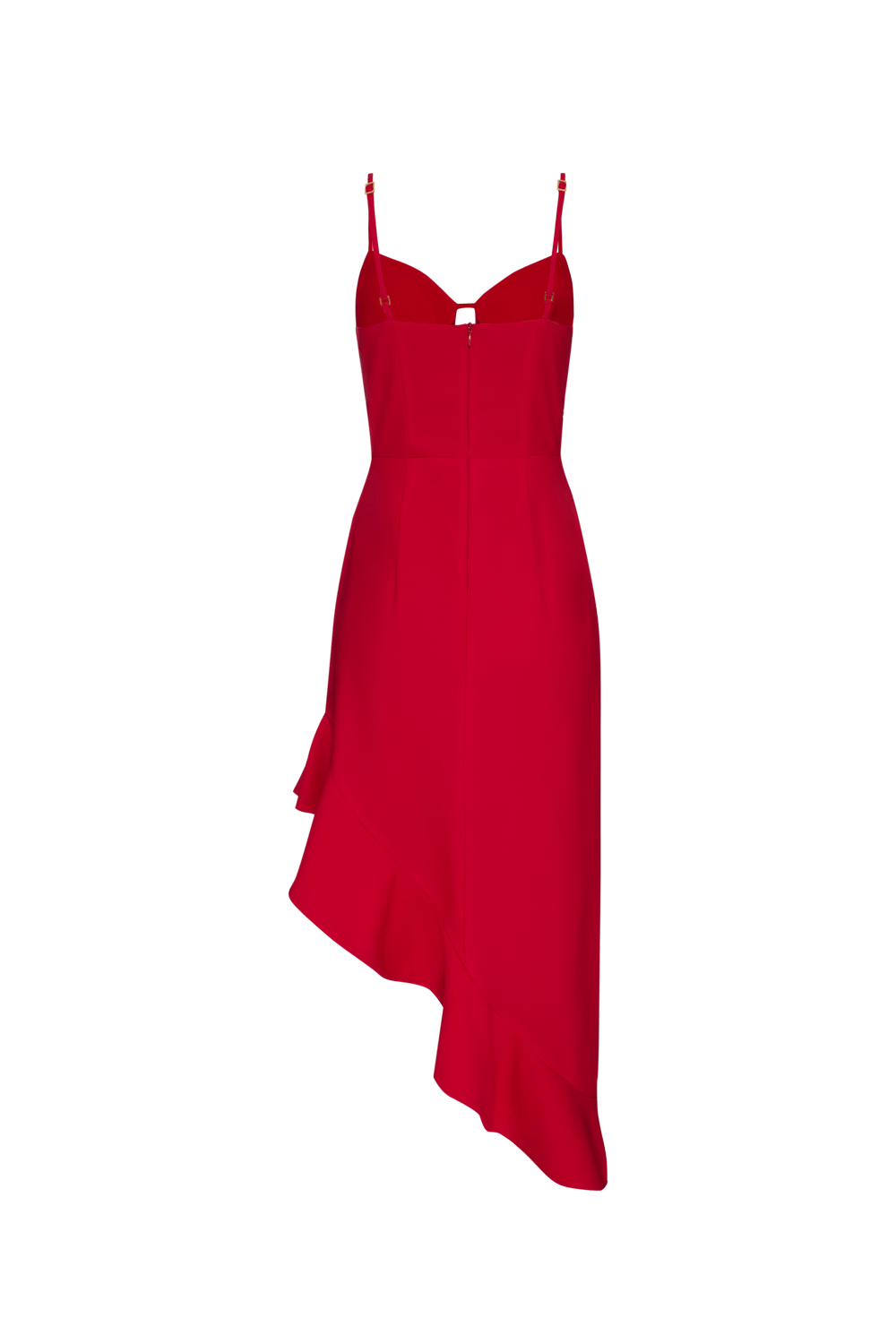 Vestido mídi crepe frames vermelho