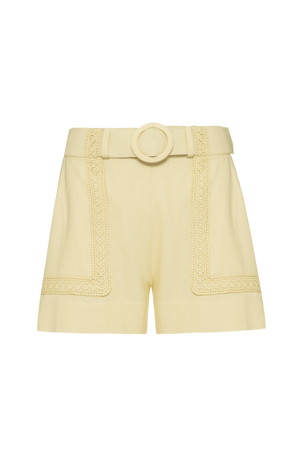 Short linho candy amarelo