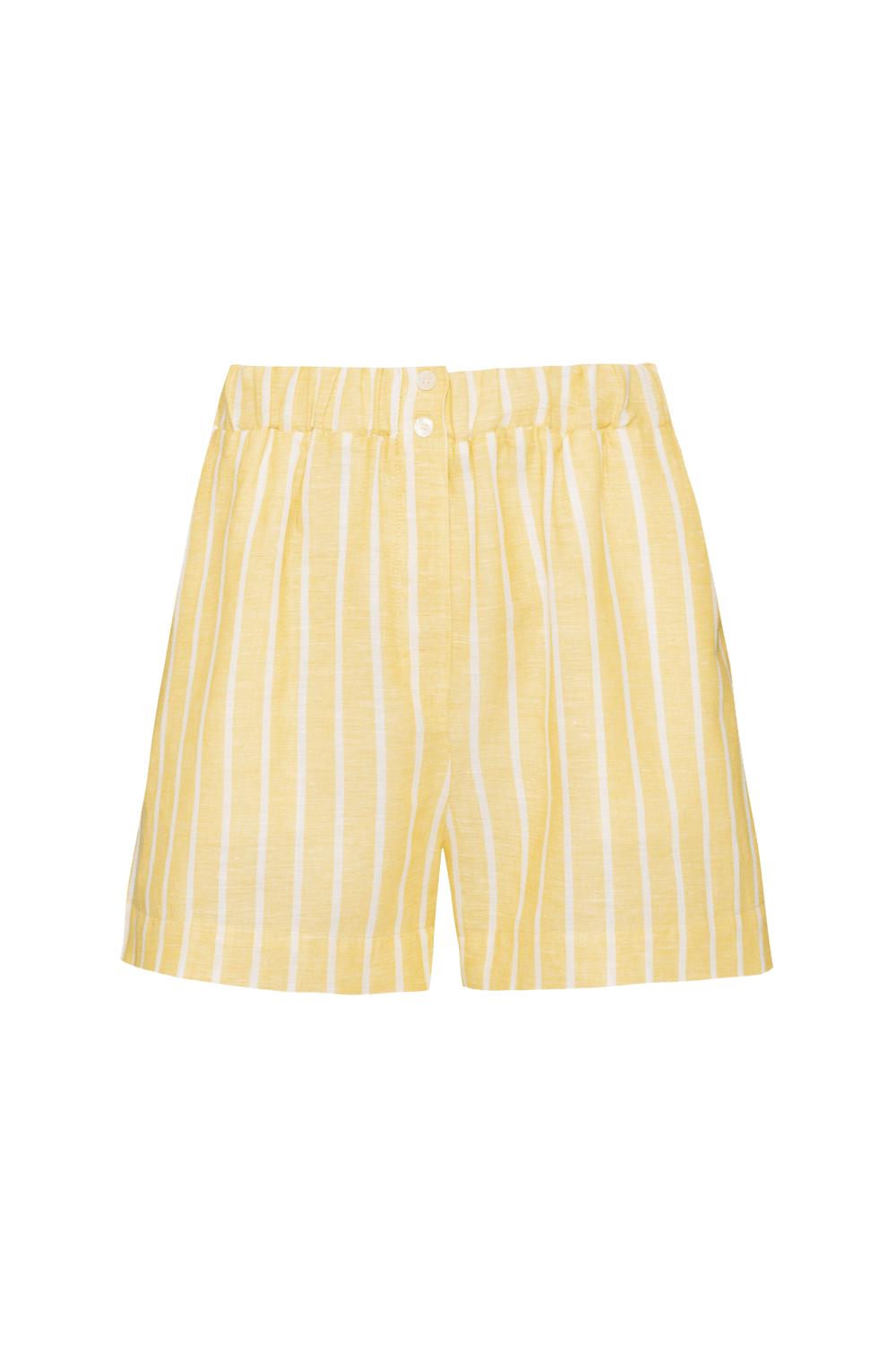 Short linho marine amarelo