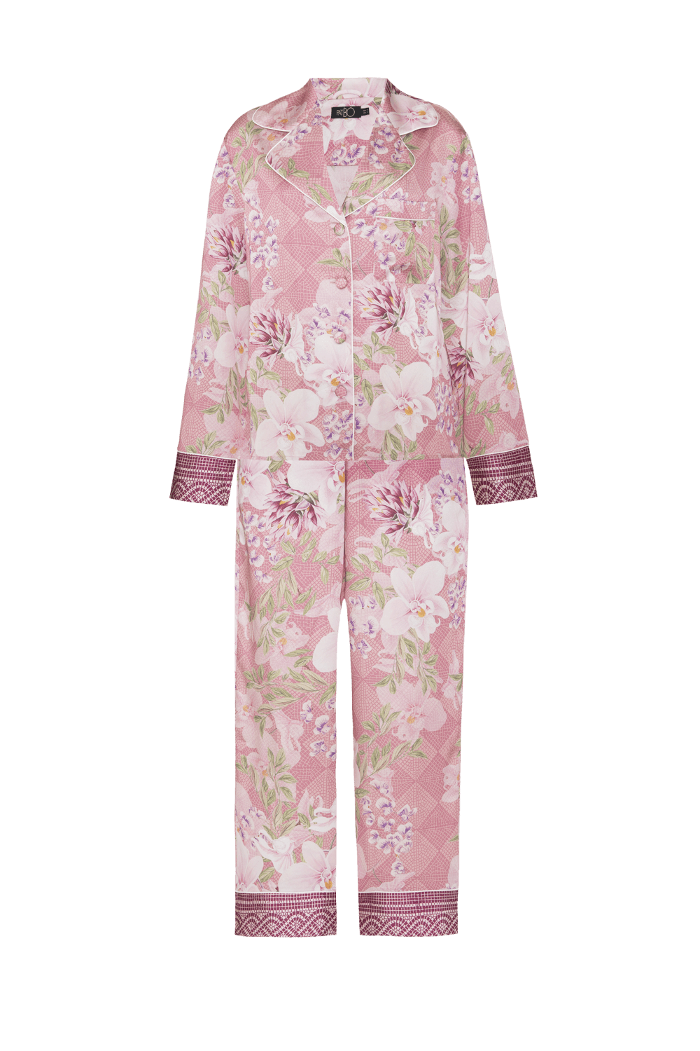 Pijama longo orquídea vintage rose